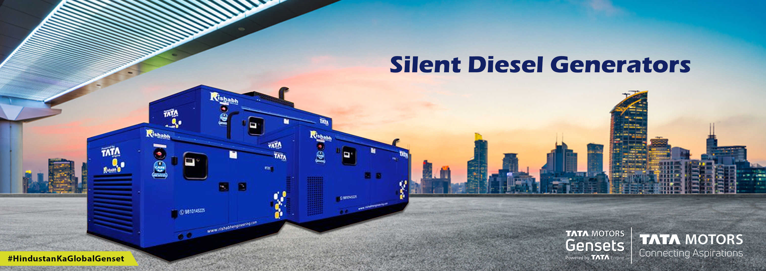 Silent diesel generator
