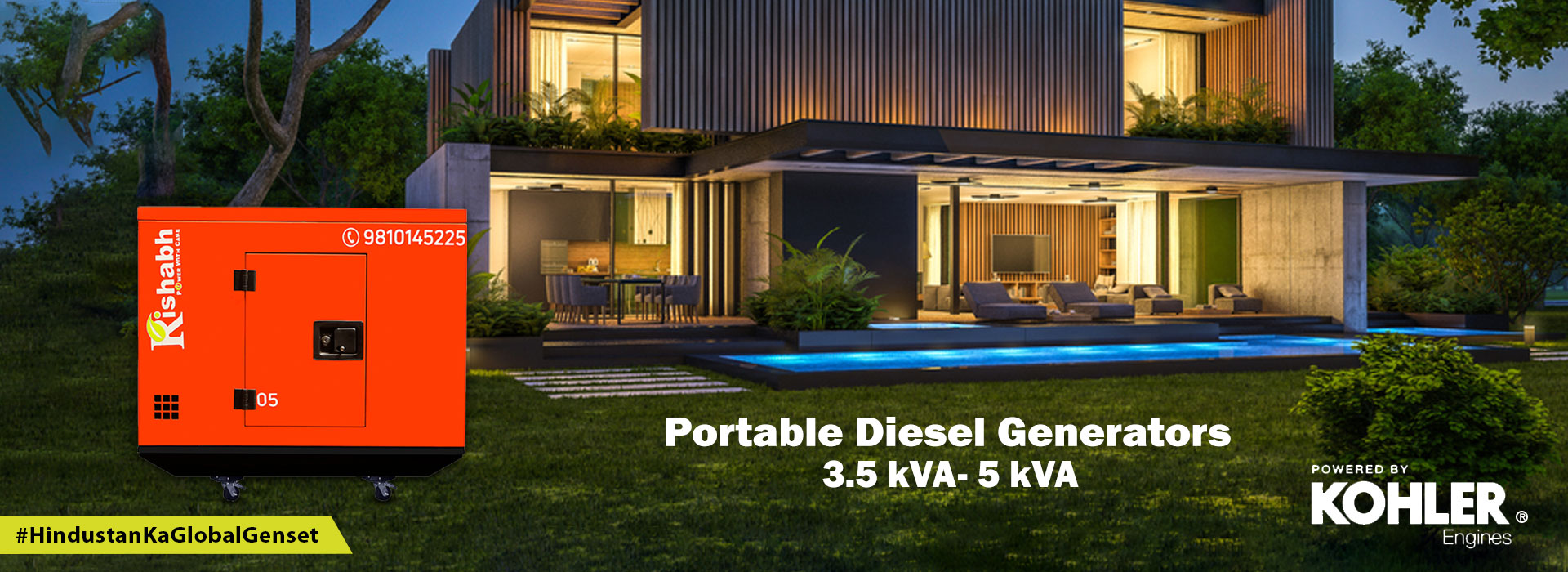 portable diesel generator 3.5kva - 5kva